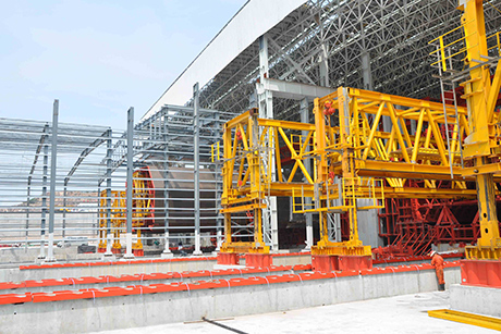 沉箱同步滑移就位