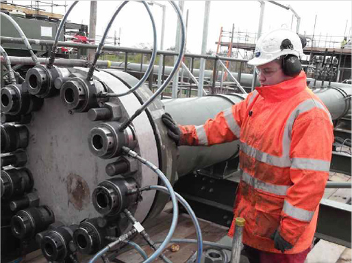 管道法兰盘螺栓同步拉伸预紧